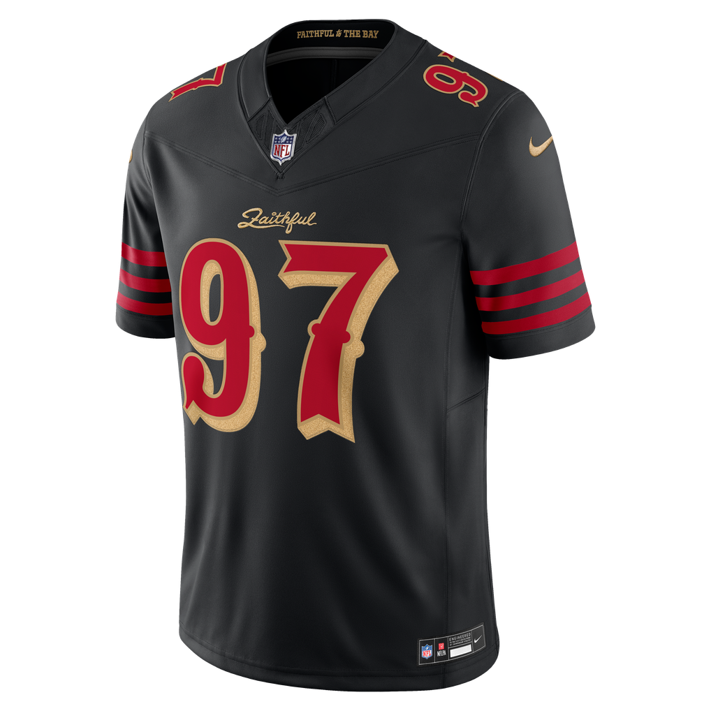 Men's San Francisco 49ers Nick Bosa Black Rivalries Collection Stitched Limited Jersey