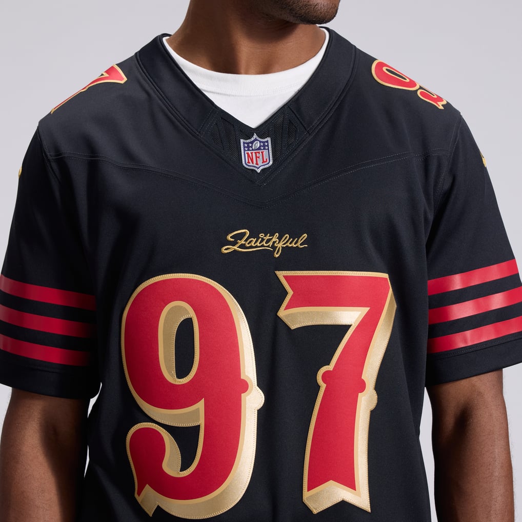 Men's San Francisco 49ers Nick Bosa Black Rivalries Collection Stitched Limited Jersey