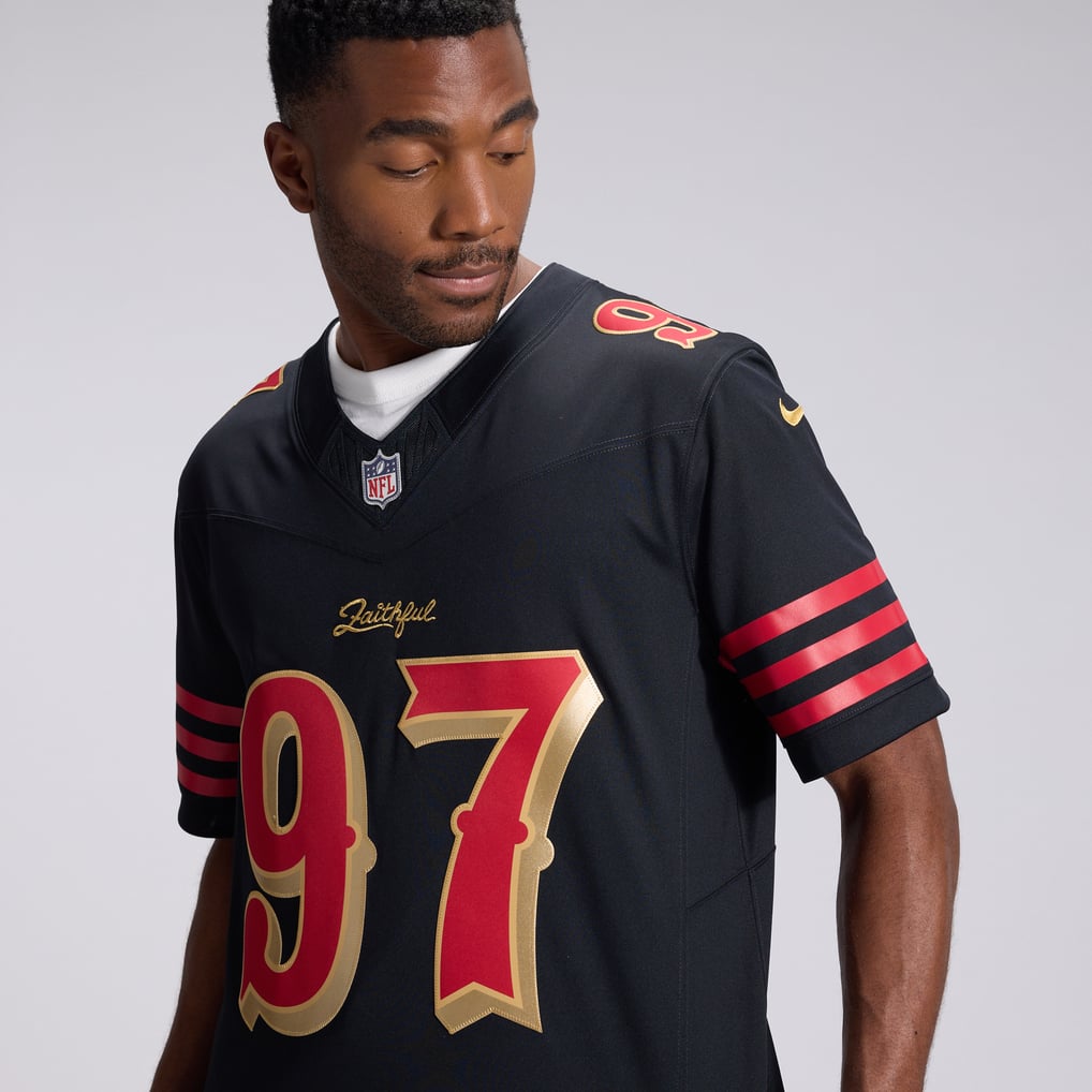 Men's San Francisco 49ers Nick Bosa Black Rivalries Collection Stitched Limited Jersey