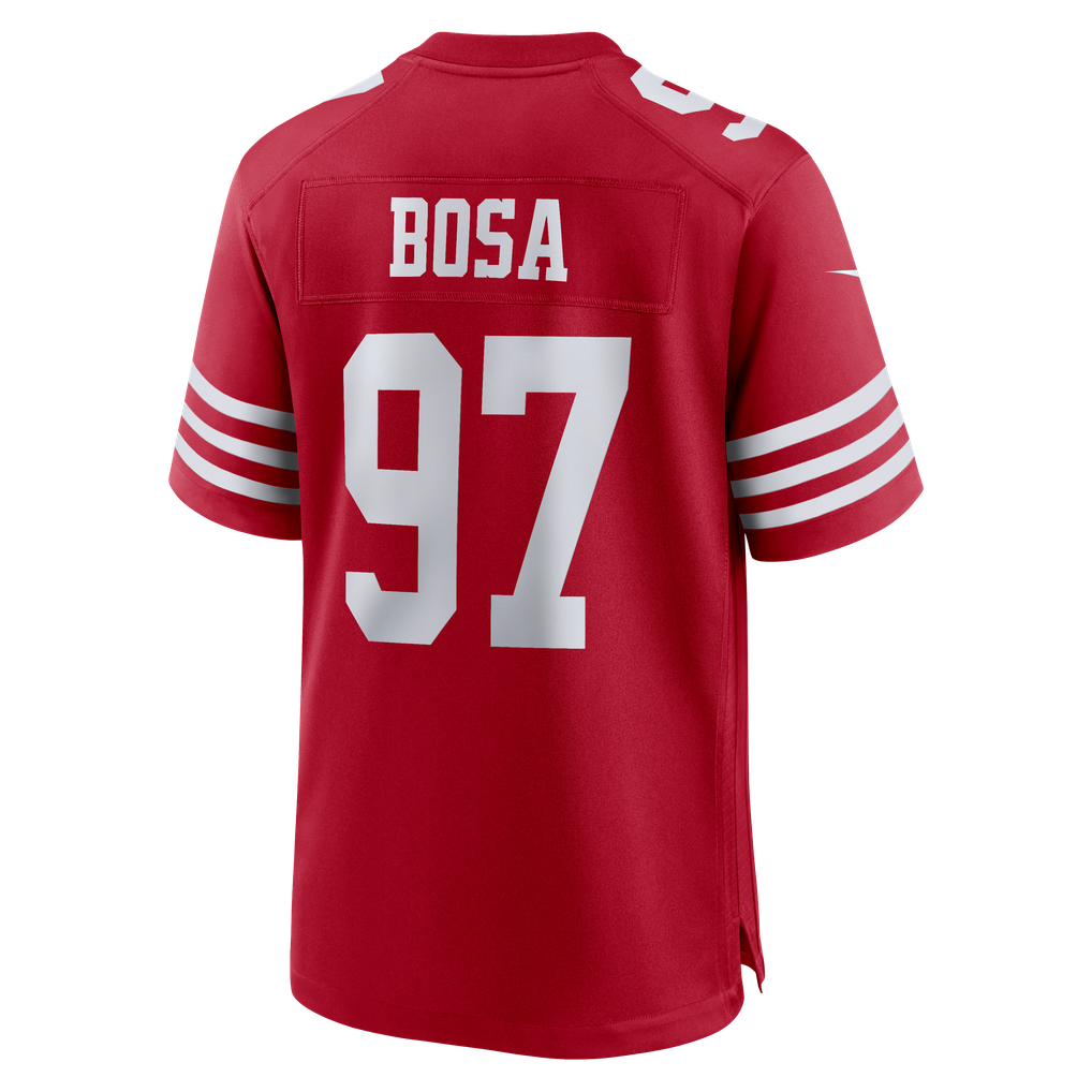 Men's San Francisco 49ers Nick Bosa Scarlet 80th Anniversary Game Jersey