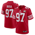 Men's San Francisco 49ers Nick Bosa Scarlet 80th Anniversary Game Jersey