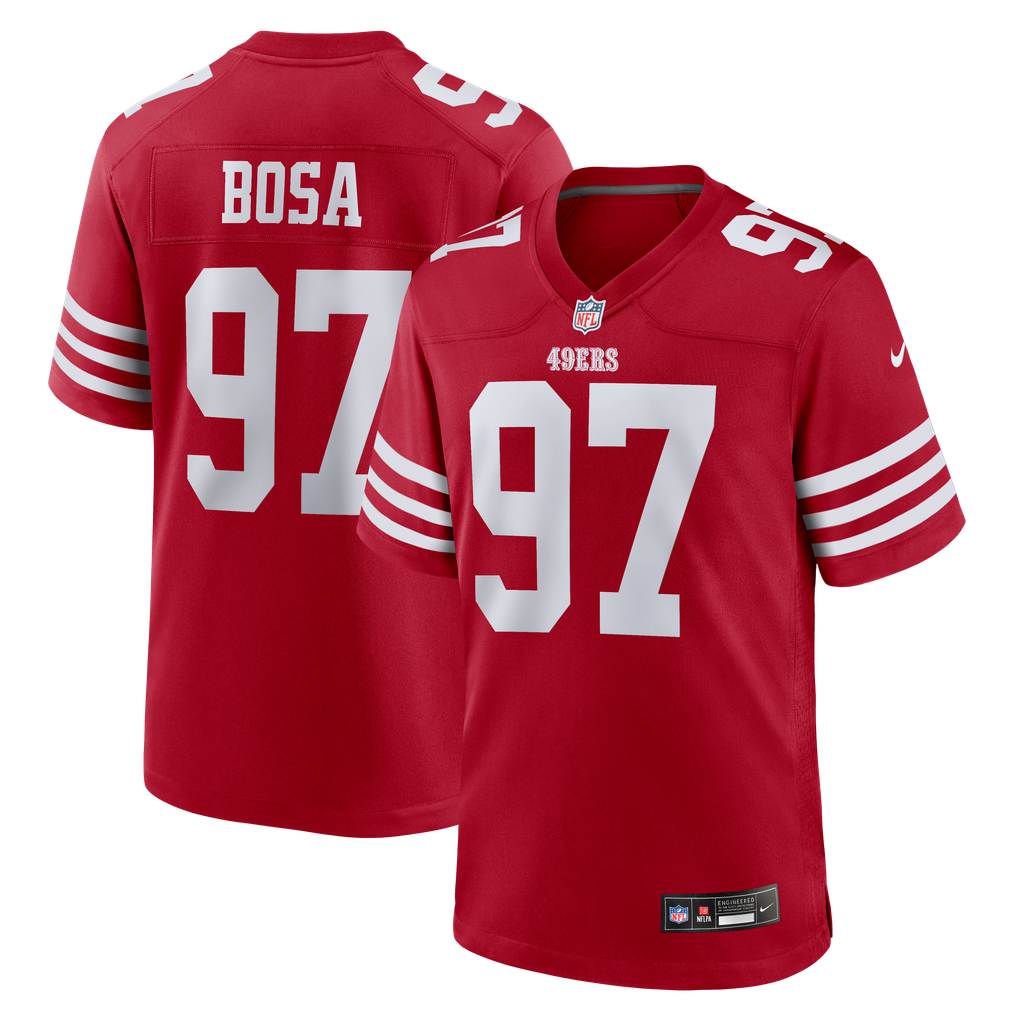 Men's San Francisco 49ers Nick Bosa Scarlet Team Game Jersey