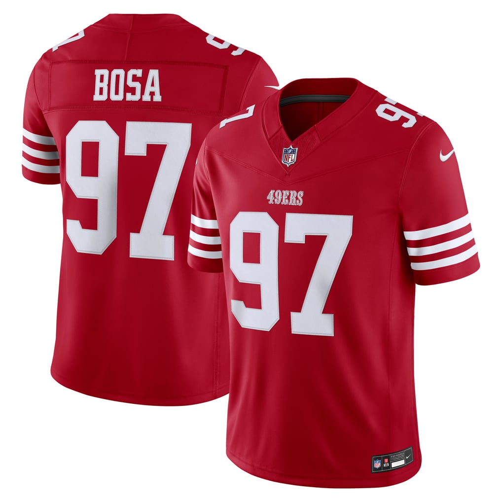Men's San Francisco 49ers Nick Bosa Scarlet Team Vapor F.U.S.E. Stitched Limited Jersey