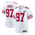 Men's San Francisco 49ers Nick Bosa White 80th Anniversary Game Jersey