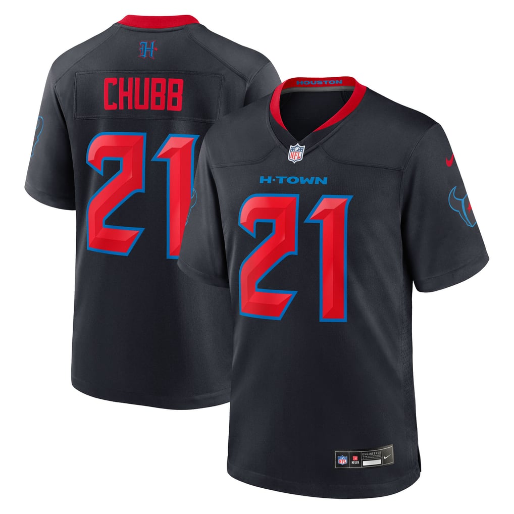 Men's Houston Texans Nick Chubb Navy Alternate 2 Game Jersey