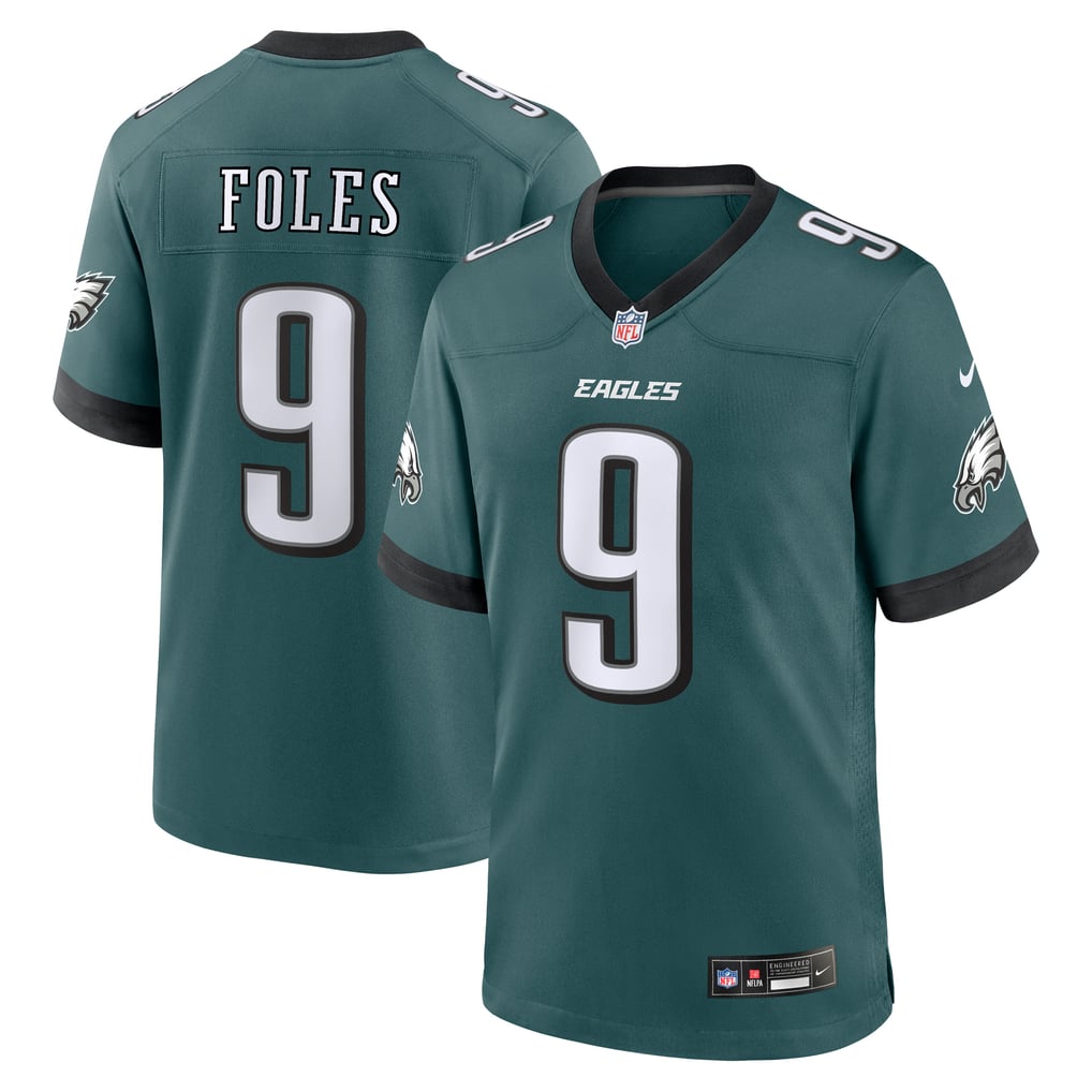 Men's Philadelphia Eagles Nick Foles Midnight Green Team Retired Player Game Jersey