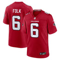 Men's Atlanta Falcons Nick Folk Red Team Game Jersey
