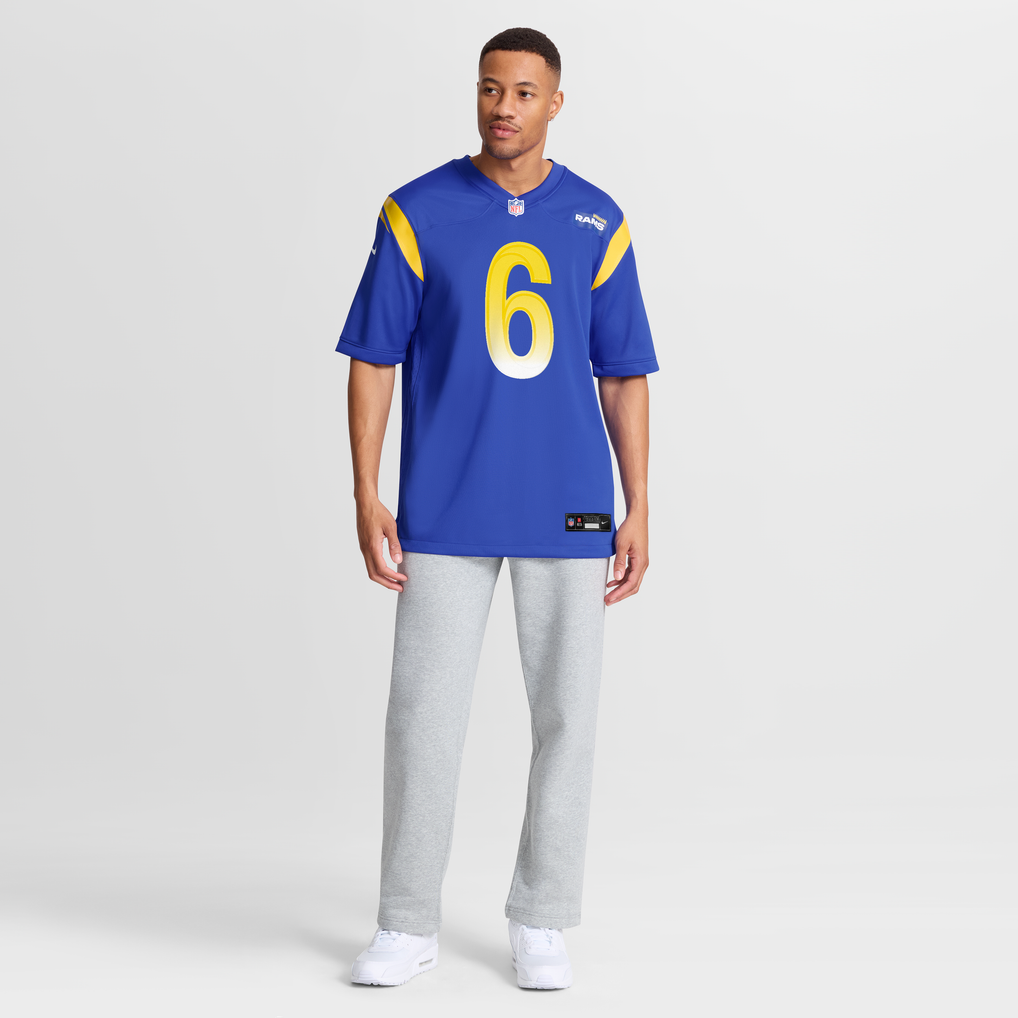 Men's Los Angeles Rams Nick Hampton Royal Team Game Jersey