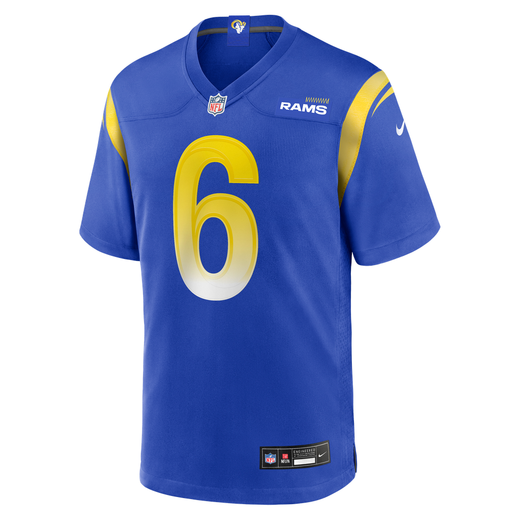 Men's Los Angeles Rams Nick Hampton Royal Team Game Jersey