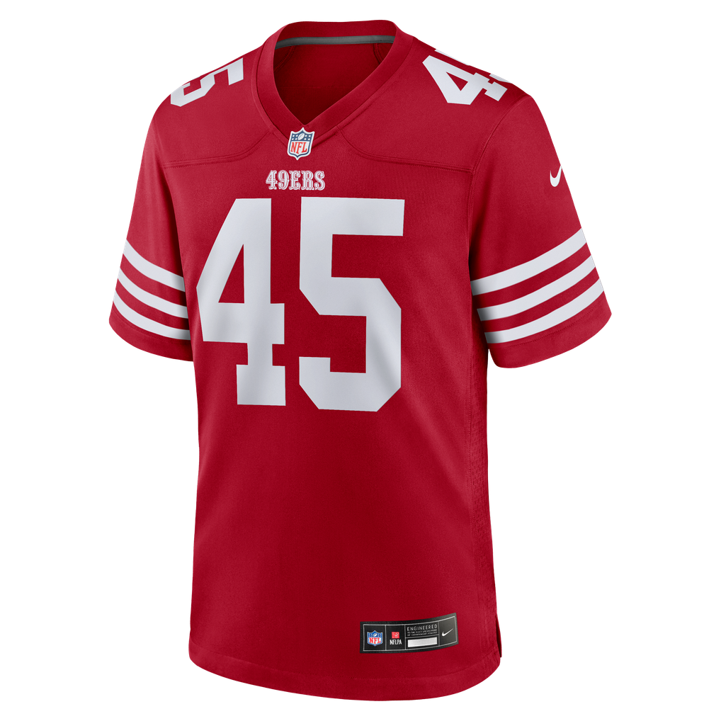 Men's San Francisco 49ers Nick Martin Scarlet Team Game Jersey