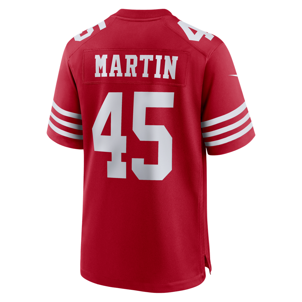 Men's San Francisco 49ers Nick Martin Scarlet Team Game Jersey