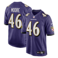 Men's Baltimore Ravens Nick Moore Purple Game Jersey