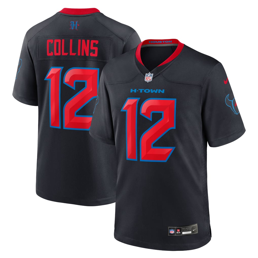 Men's Houston Texans Nico Collins Navy 2nd Alternate Game Jersey