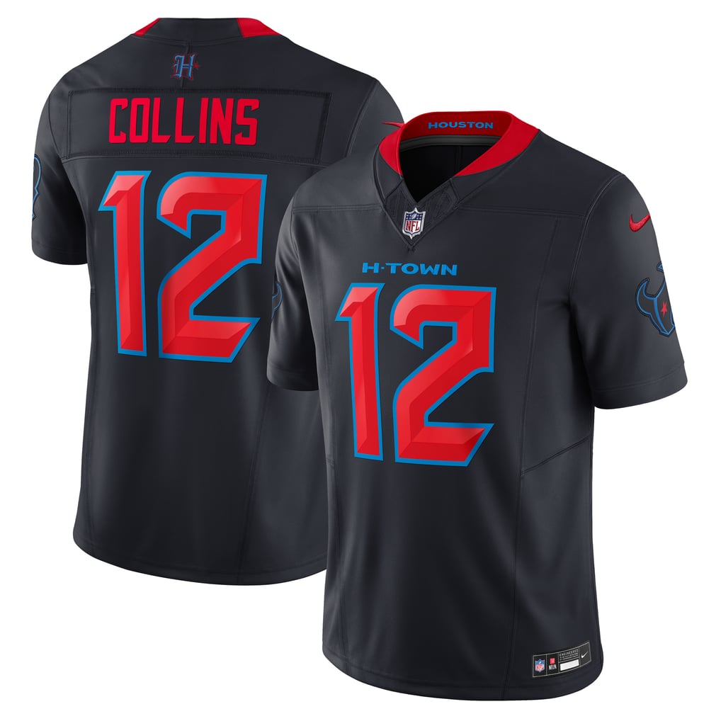 Men's Houston Texans Nico Collins Navy Alternate 2 Vapor F.U.S.E. Limited Jersey