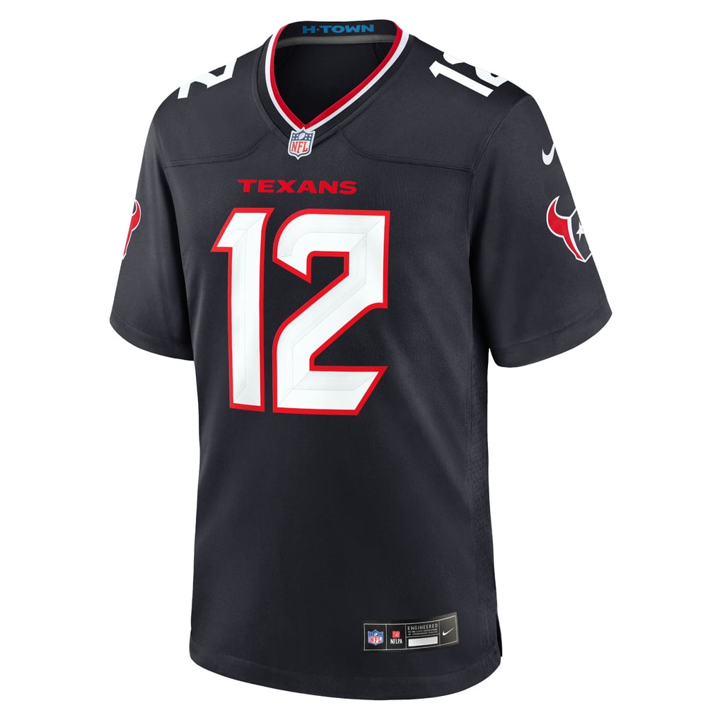 Men's Houston Texans Nico Collins Navy Game Jersey