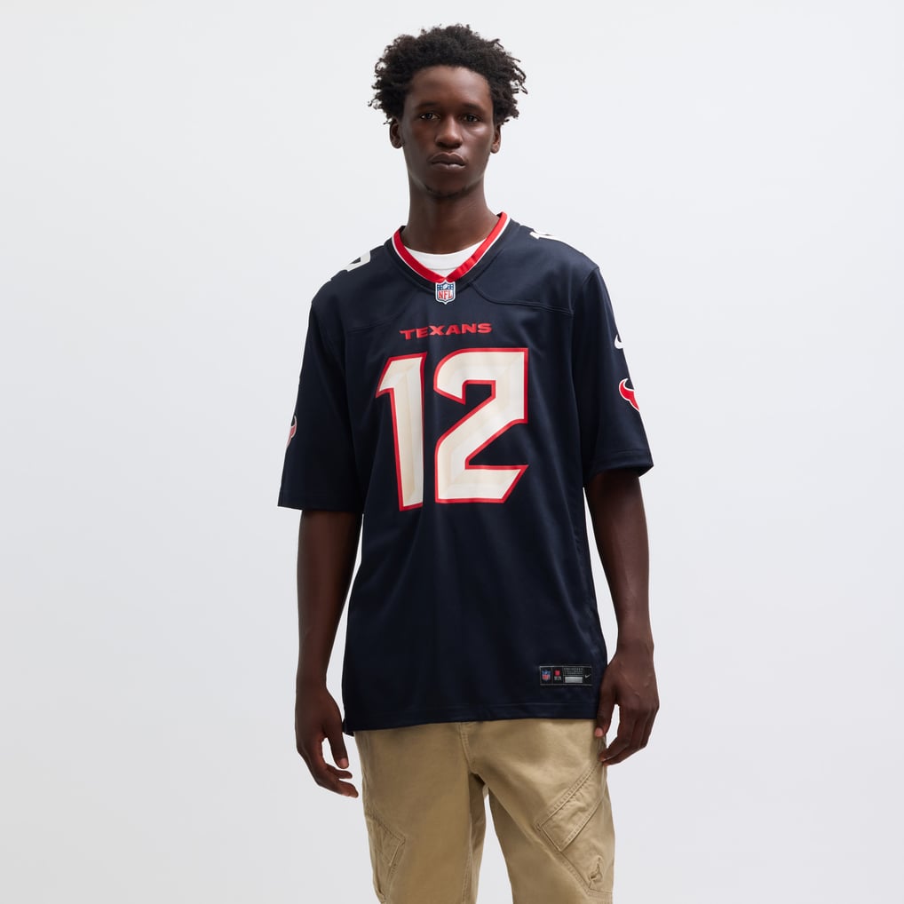 Men's Houston Texans Nico Collins Navy Game Jersey