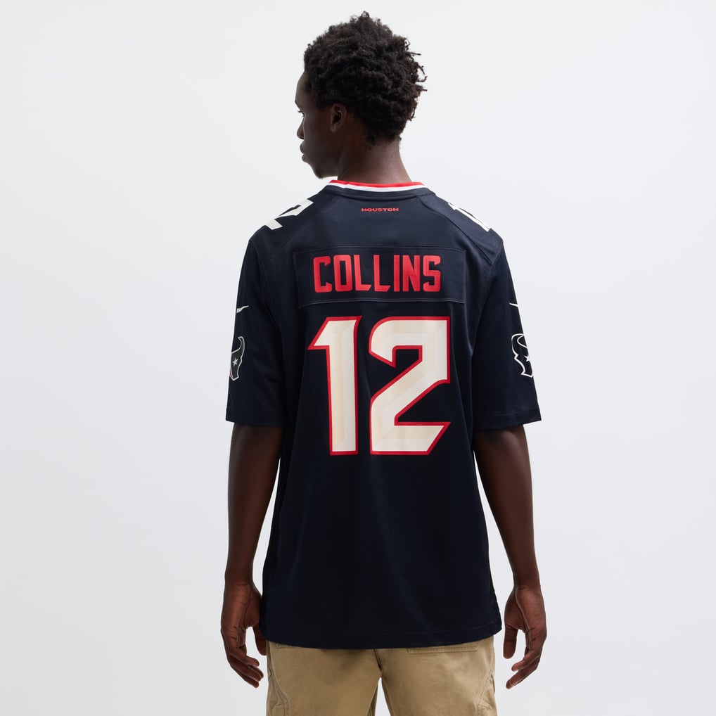 Men's Houston Texans Nico Collins Navy Game Jersey
