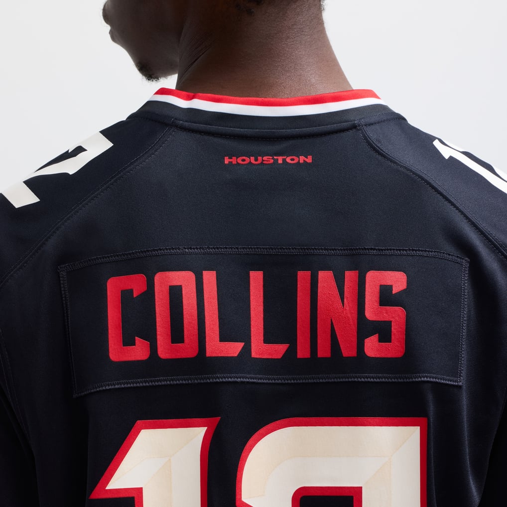 Men's Houston Texans Nico Collins Navy Game Jersey