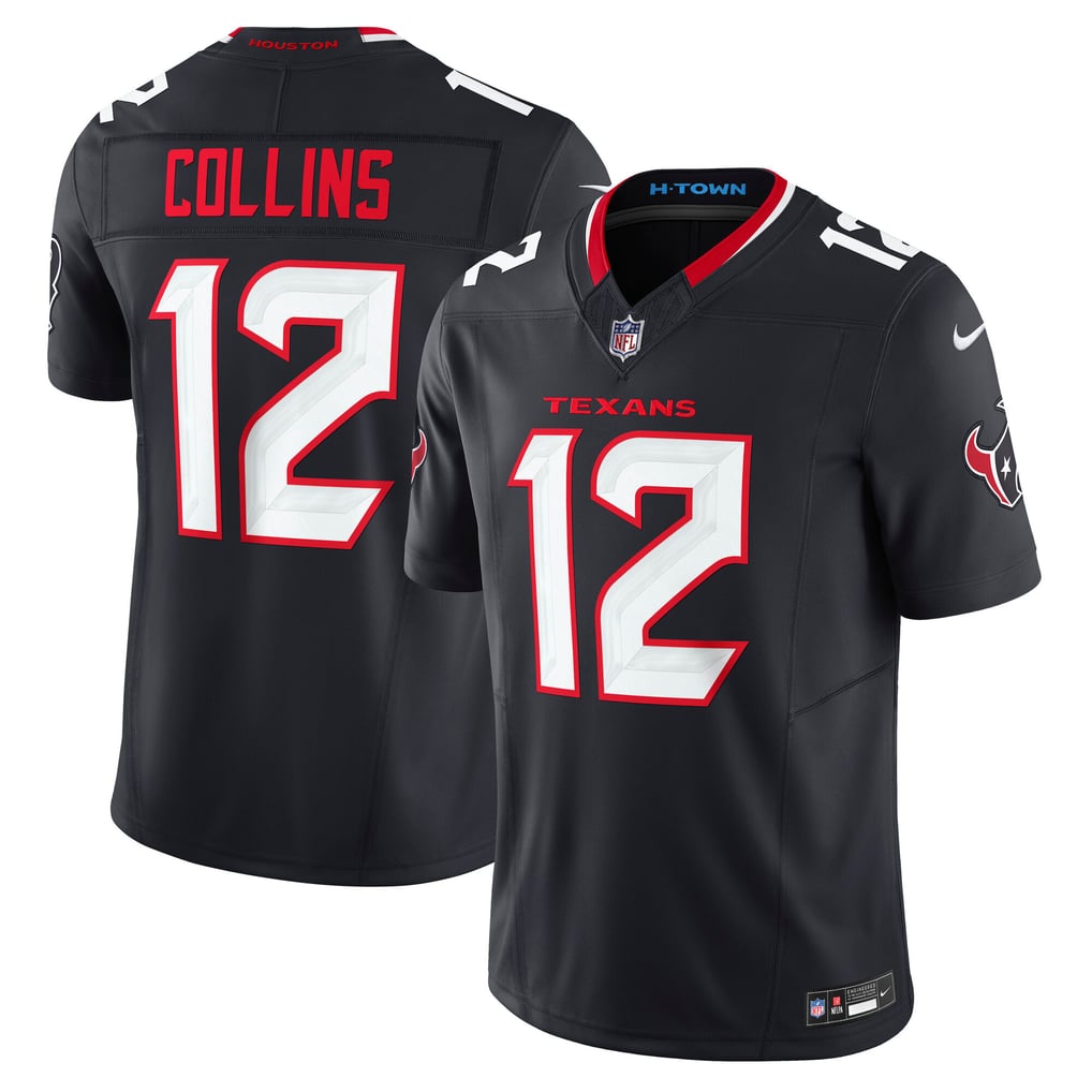 Men's Houston Texans Nico Collins Navy Team Vapor F.U.S.E. Limited Jersey