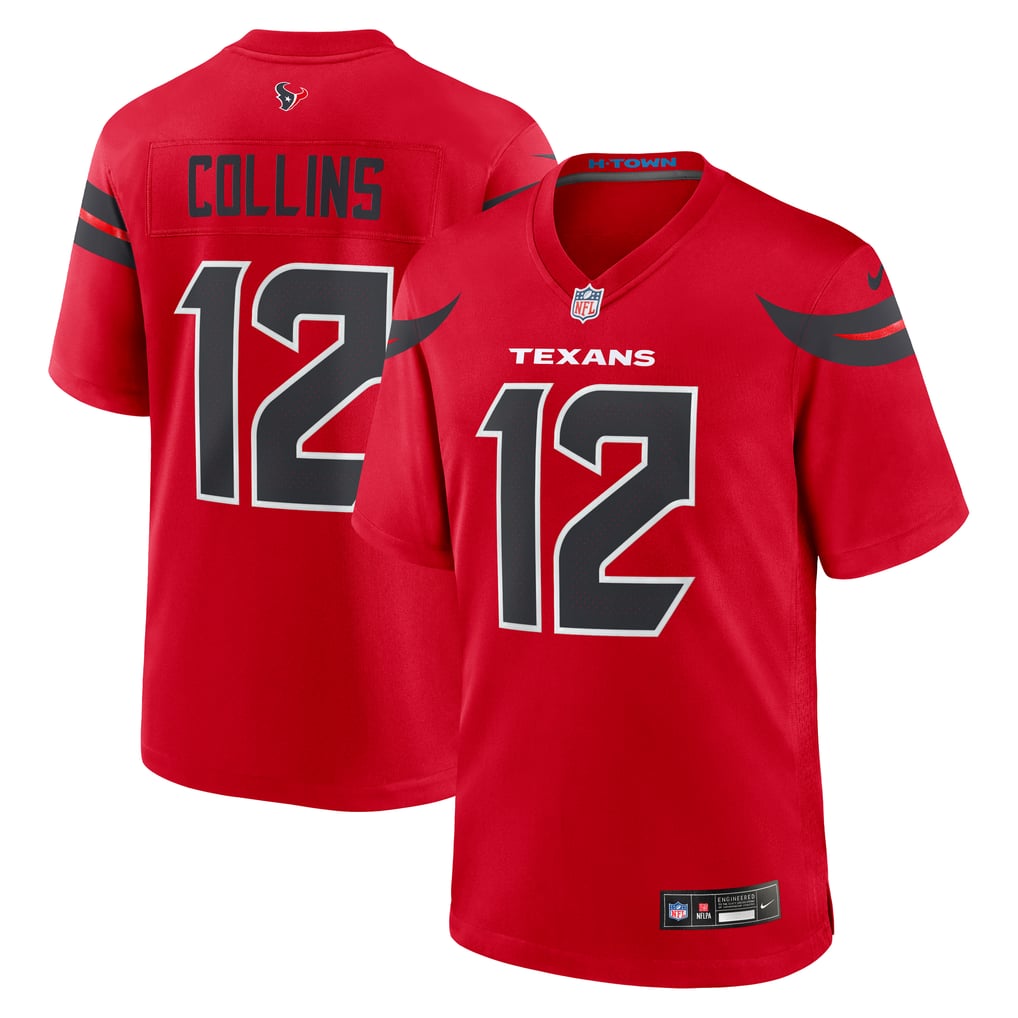 Men's Houston Texans Nico Collins Red Alternate Game Jersey