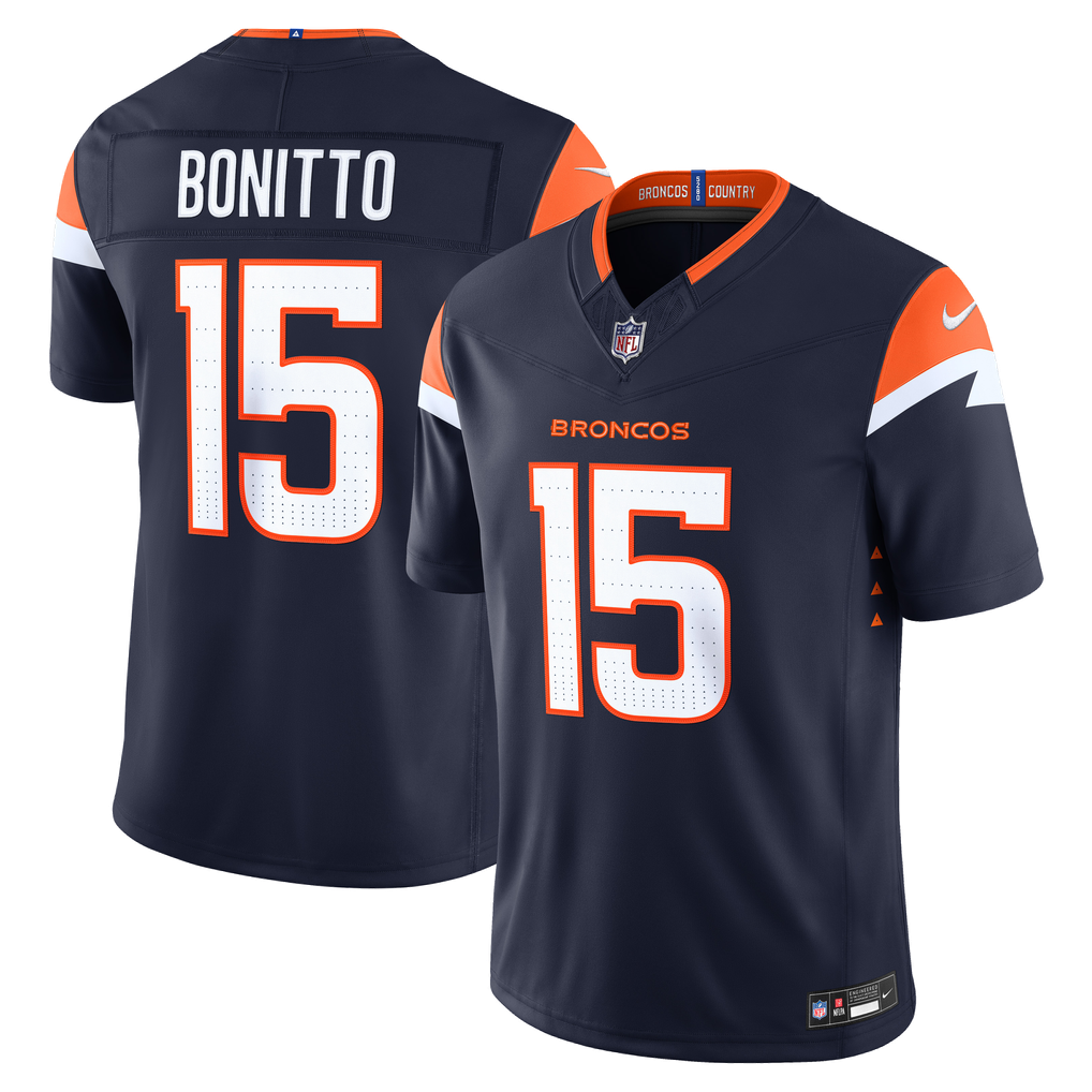 Men's Denver Broncos Nik Bonitto Navy Alternate Vapor F.U.S.E. Stitched Limited Jersey