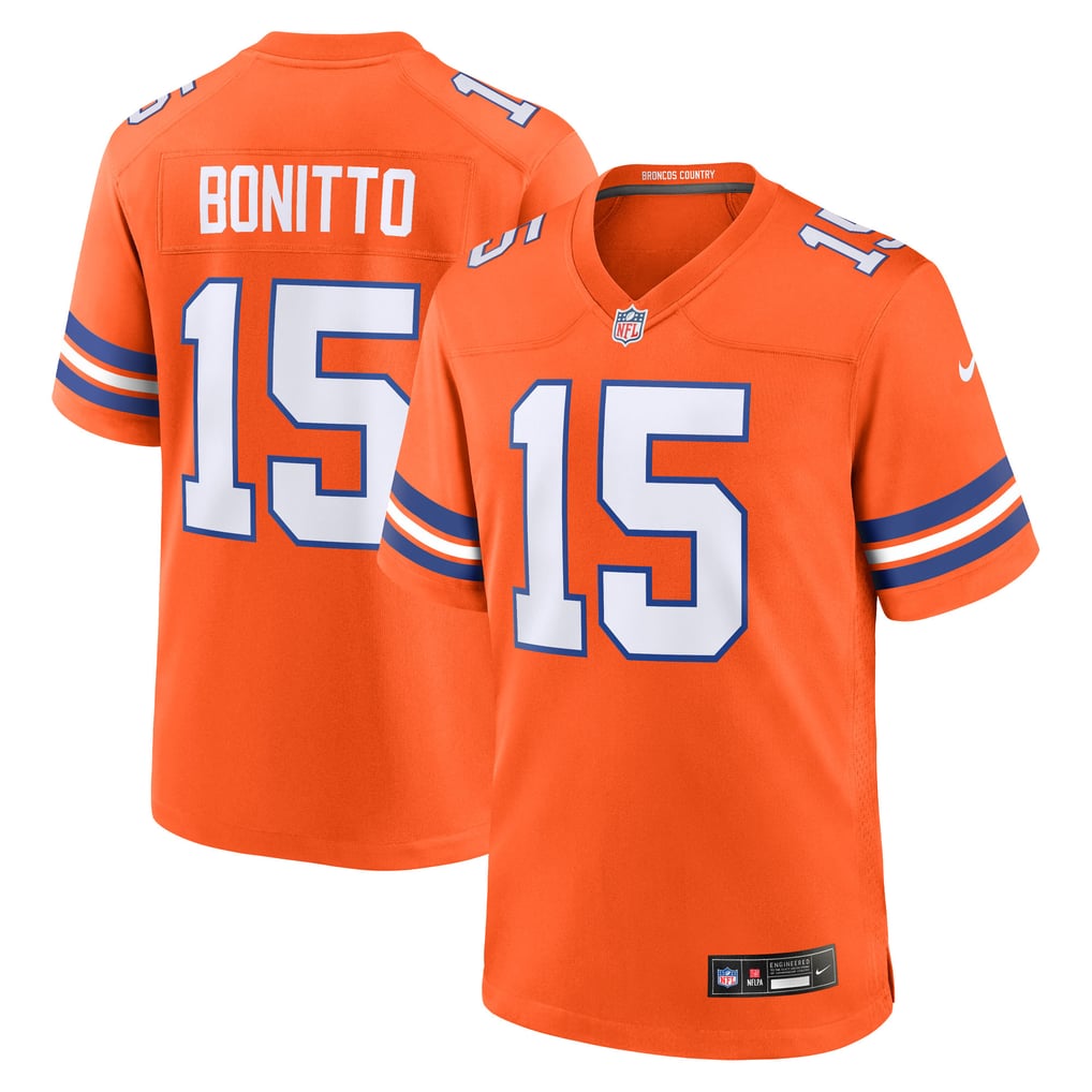 Men's Denver Broncos Nik Bonitto Orange Alternate 2 Mile High Collection 1977 Throwback Game Jersey