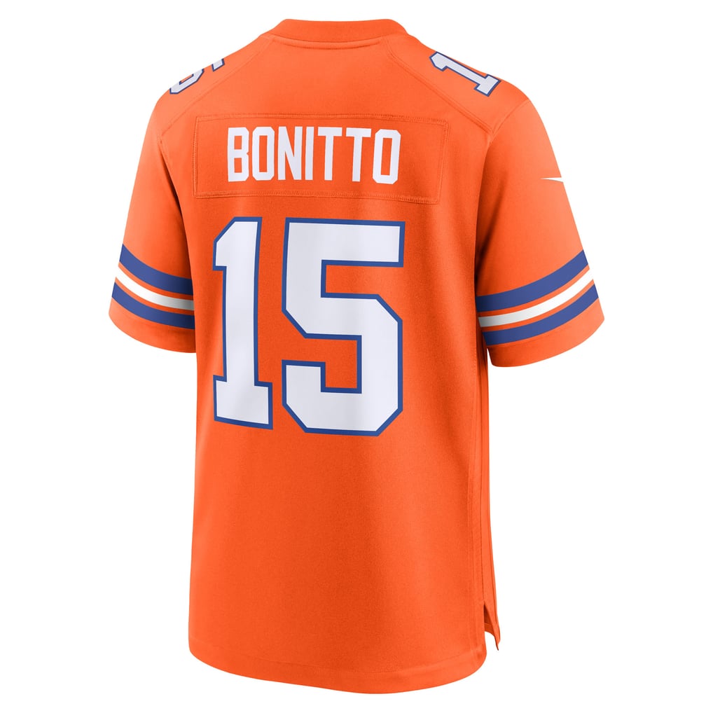 Men's Denver Broncos Nik Bonitto Orange Alternate 2 Mile High Collection 1977 Throwback Game Jersey