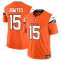 Men's Denver Broncos Nik Bonitto Orange Team Vapor F.U.S.E. Stitched Limited Jersey