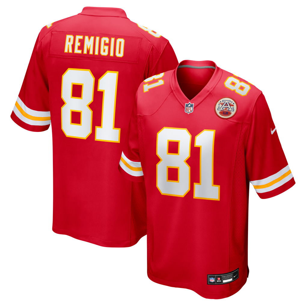 Men's Kansas City Chiefs Nikko Remigio Red Team Game Jersey
