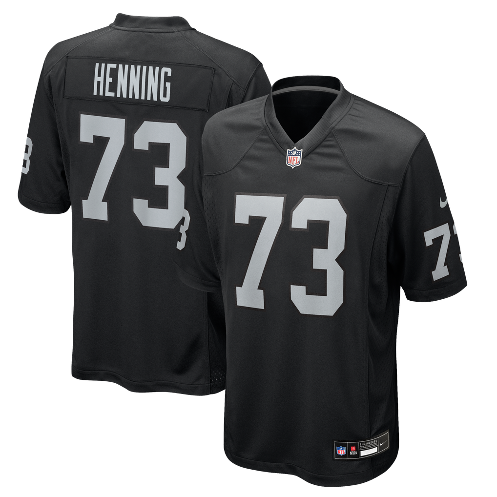 Men's Las Vegas Raiders Niklas Henning Black Team Game Jersey