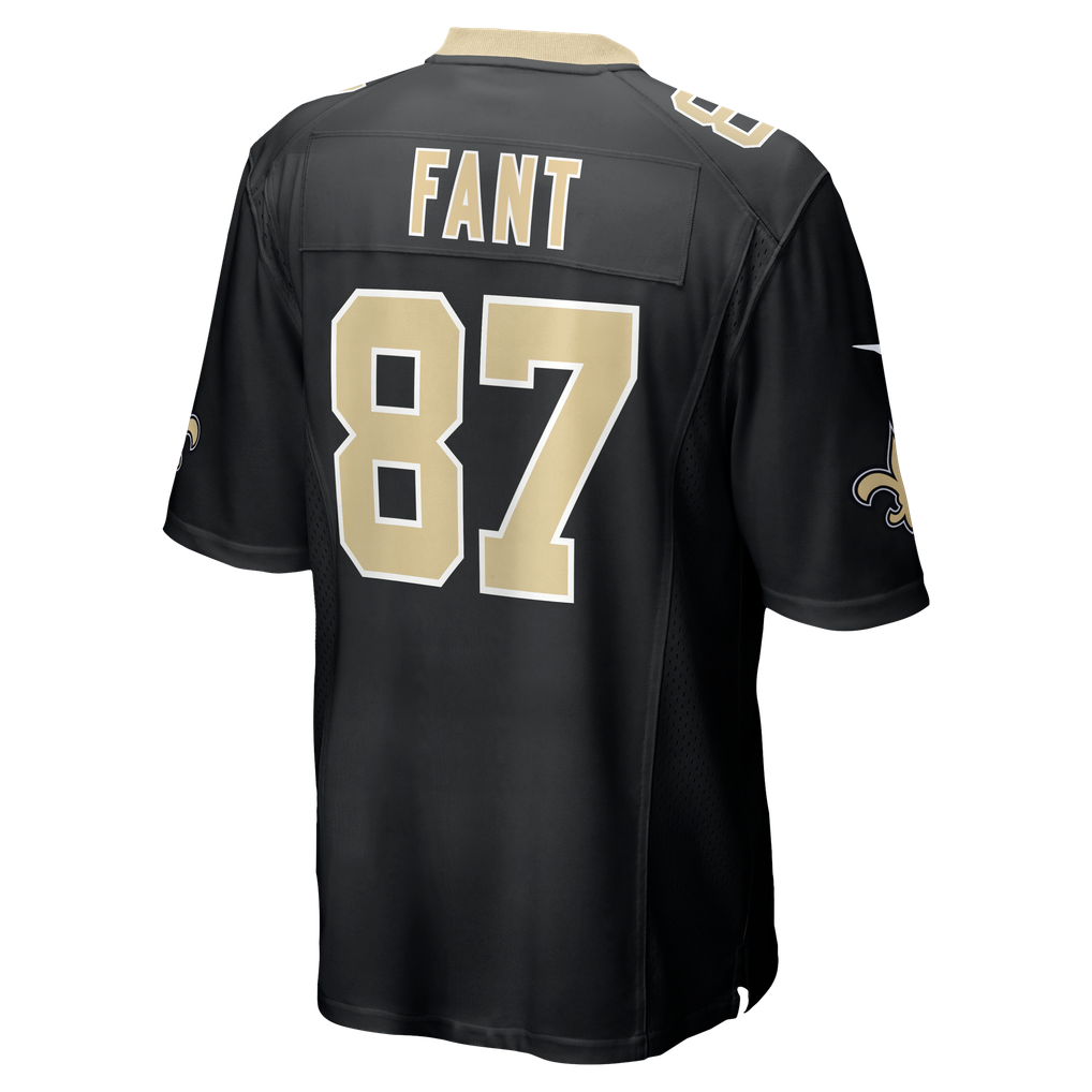 Men's New Orleans Saints Noah Fant Black Team Game Jersey
