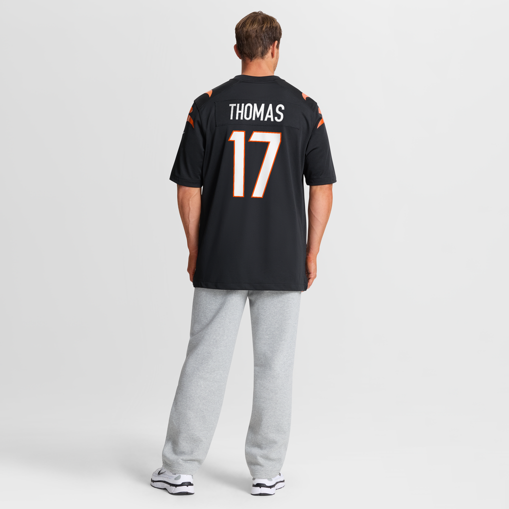 Men's Cincinnati Bengals Noah Thomas Black Team Game Jersey