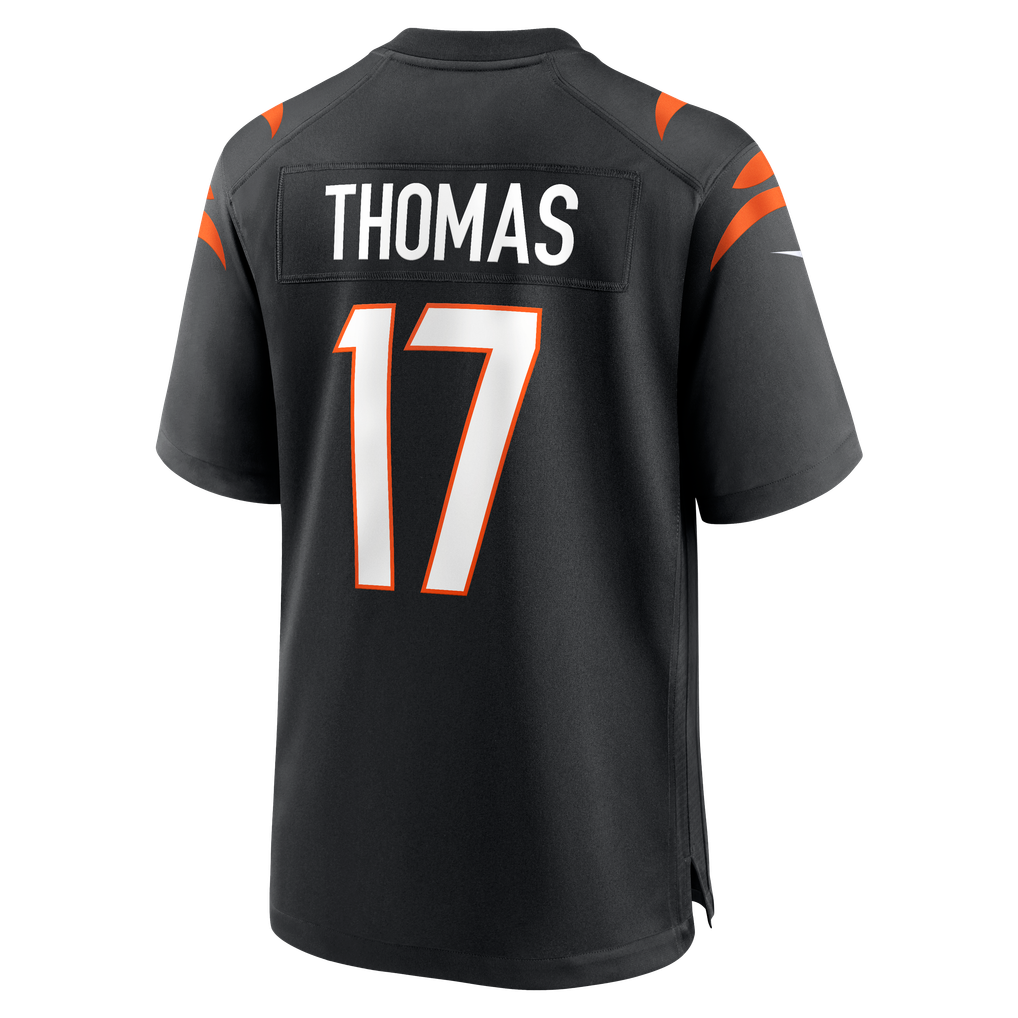 Men's Cincinnati Bengals Noah Thomas Black Team Game Jersey