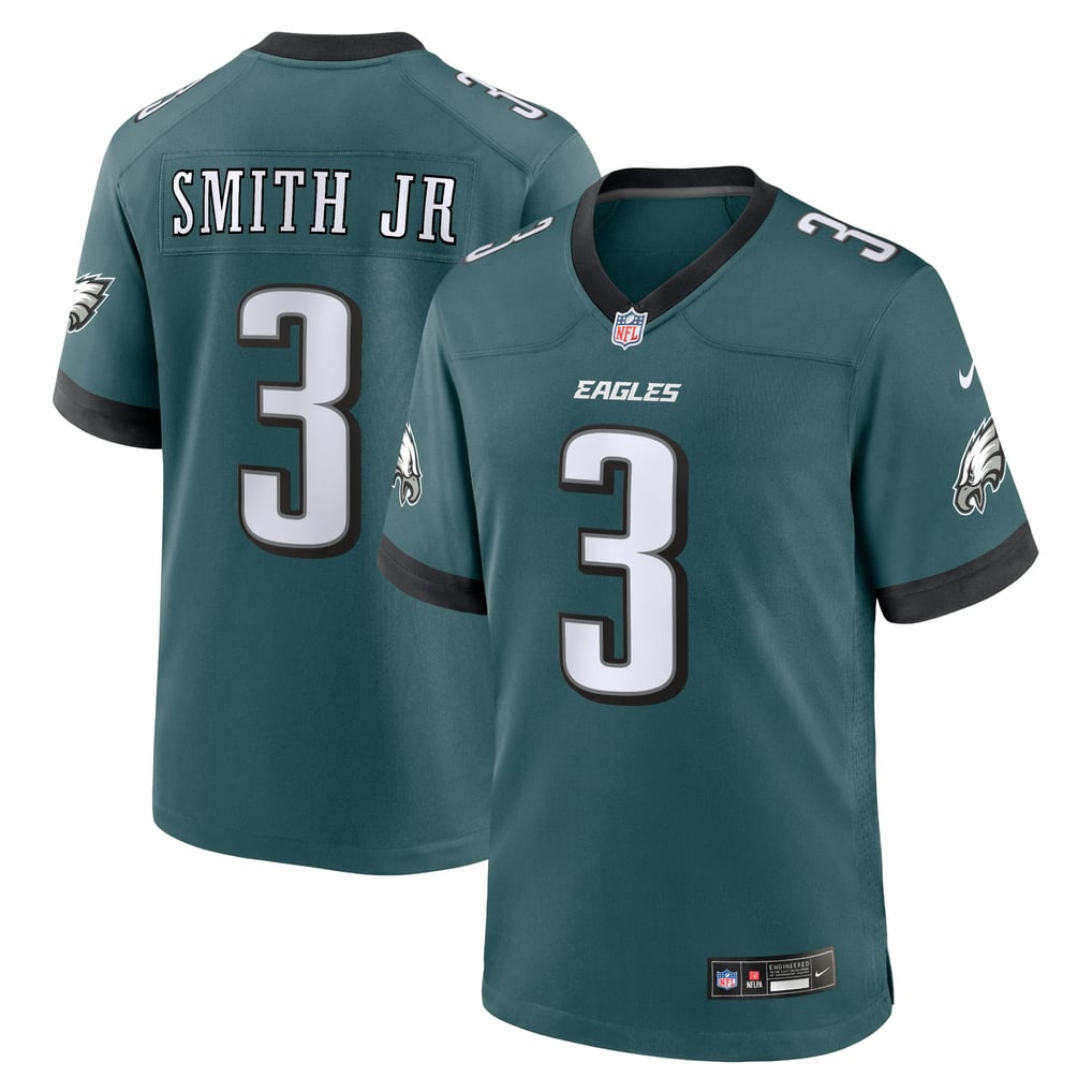 Men's Philadelphia Eagles Nolan Smith Midnight Green Team Game Jersey