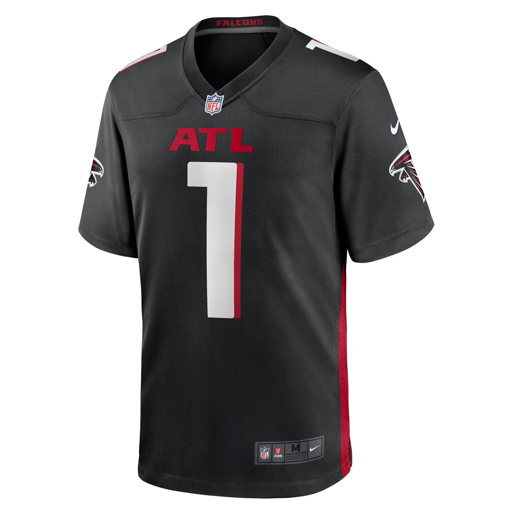 Men's Atlanta Falcons Number 1 Dad Black Game Jersey