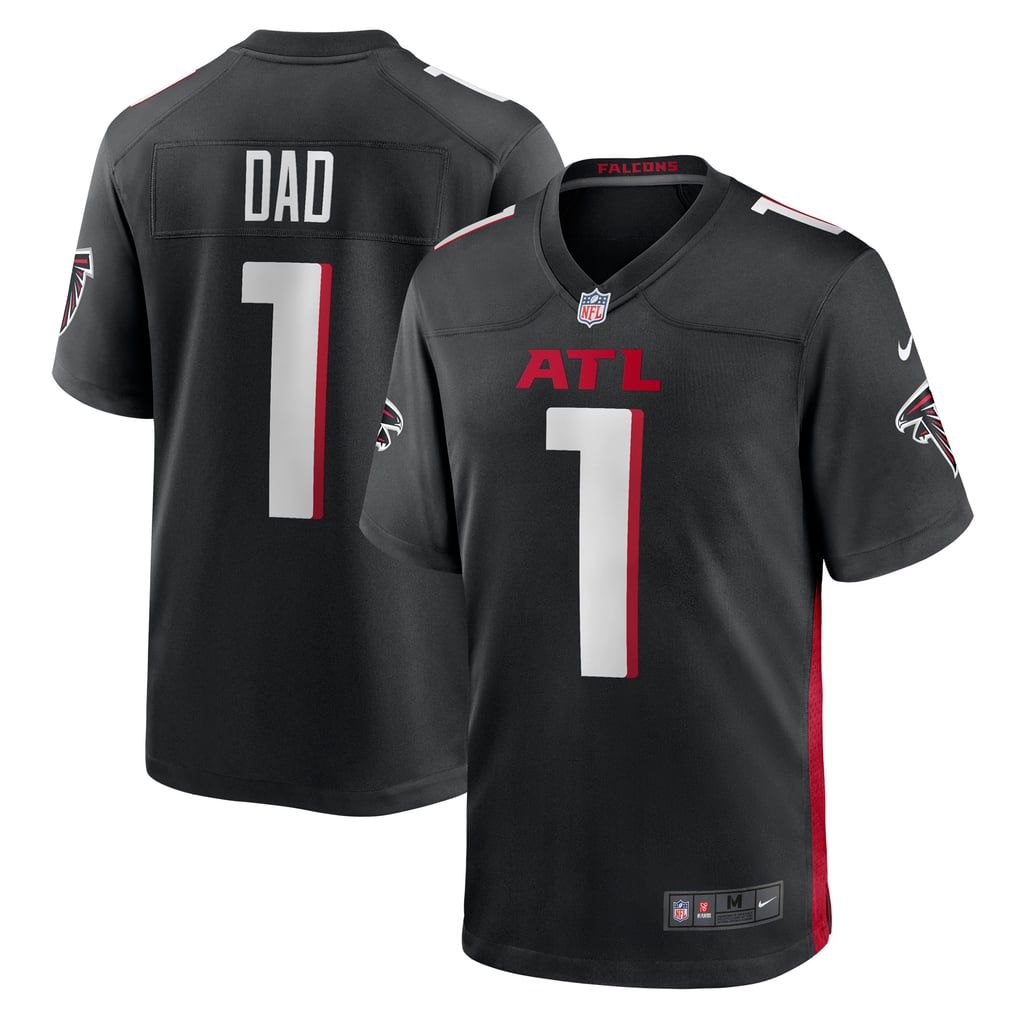 Men's Atlanta Falcons Number 1 Dad Black Game Jersey