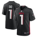 Men's Atlanta Falcons Number 1 Dad Black Game Jersey