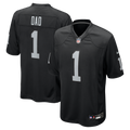 Men's Las Vegas Raiders Number 1 Dad Black Game Jersey