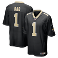 Men's New Orleans Saints Number 1 Dad Black Game Jersey