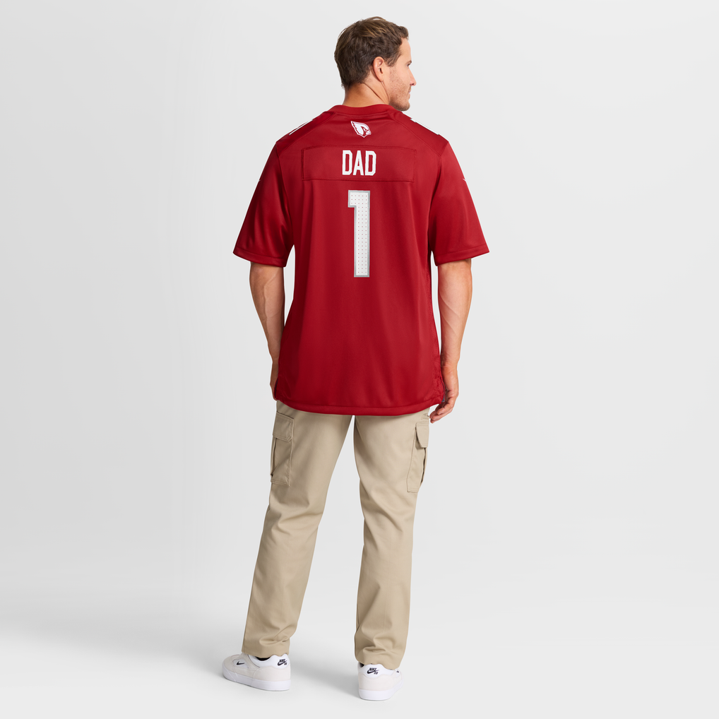 Men's Arizona Cardinals Number 1 Dad Cardinal Game Jersey