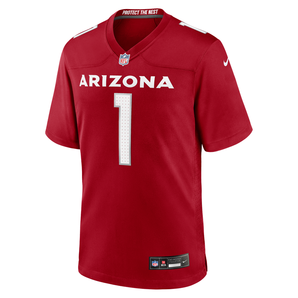 Men's Arizona Cardinals Number 1 Dad Cardinal Game Jersey