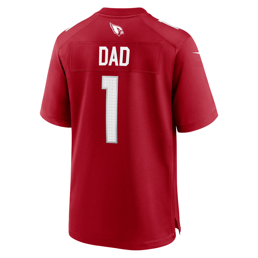 Men's Arizona Cardinals Number 1 Dad Cardinal Game Jersey