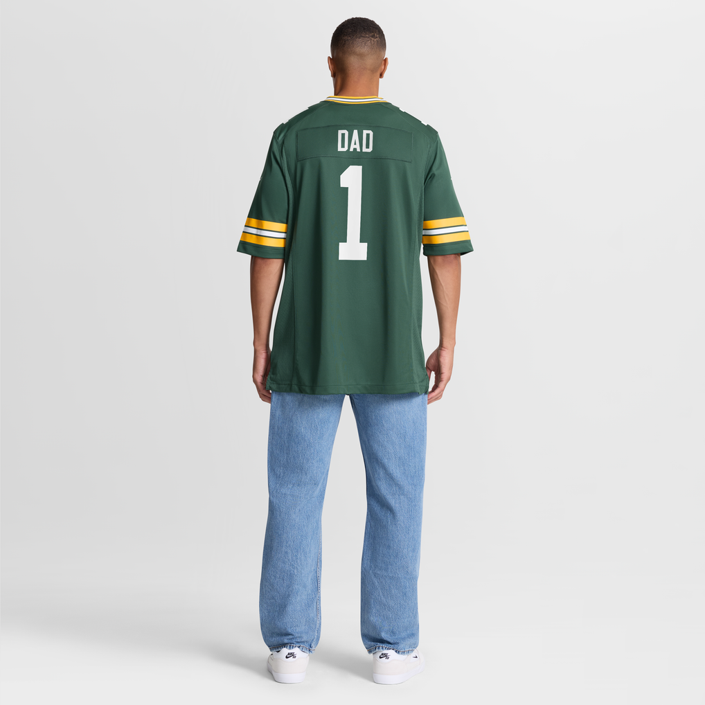 Men's Green Bay Packers Number 1 Dad Green Game Jersey