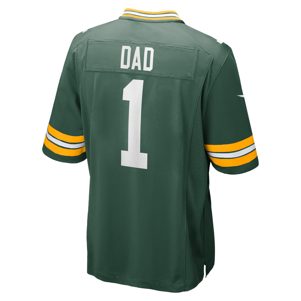 Men's Green Bay Packers Number 1 Dad Green Game Jersey