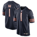 Men's Chicago Bears Number 1 Dad Navy Game Jersey