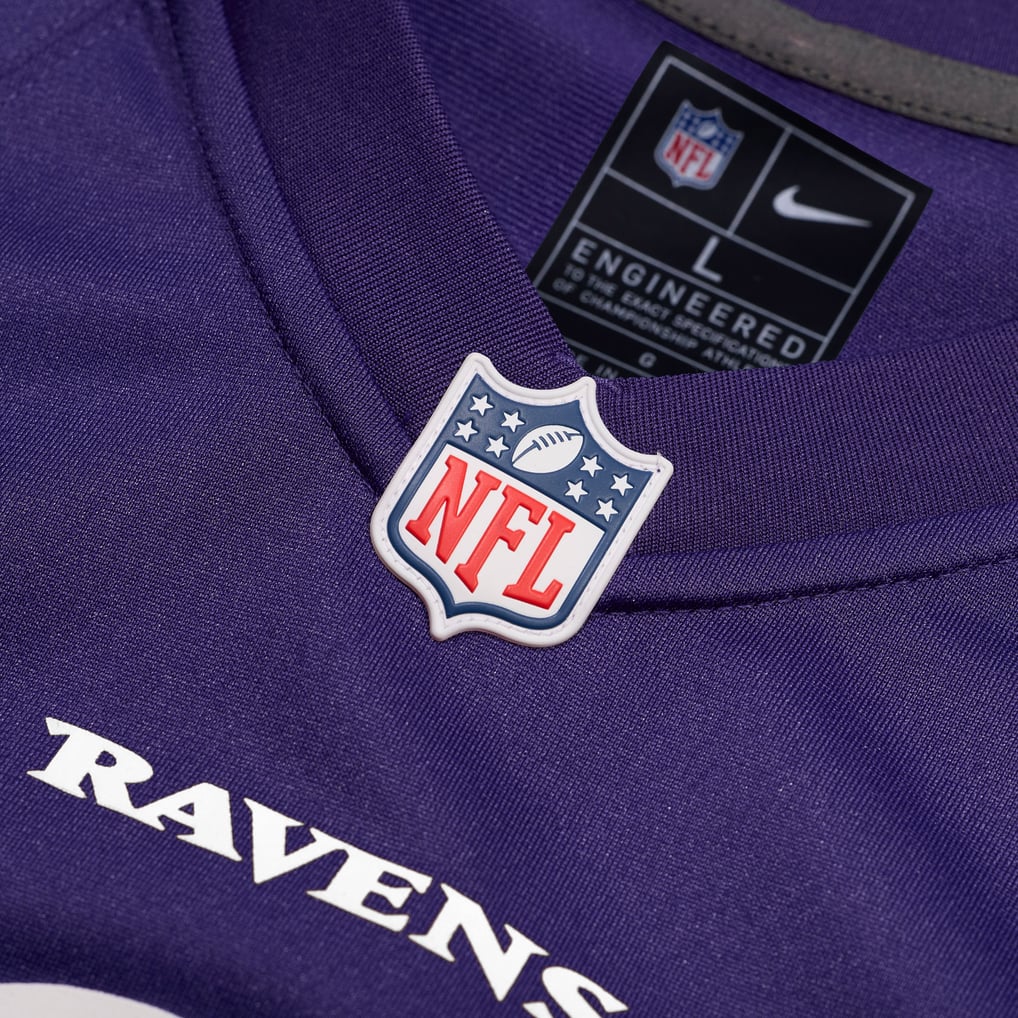 Men's Baltimore Ravens Number 1 Dad Purple Game Jersey