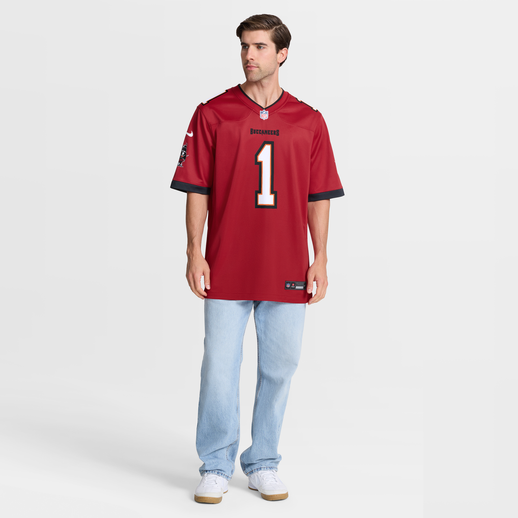 Men's Tampa Bay Buccaneers Number 1 Dad Red Game Jersey