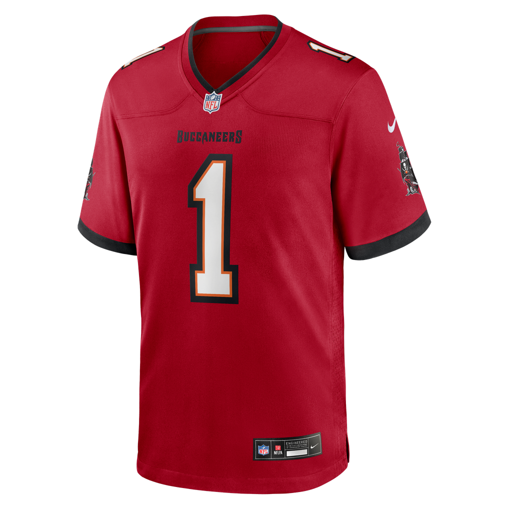 Men's Tampa Bay Buccaneers Number 1 Dad Red Game Jersey