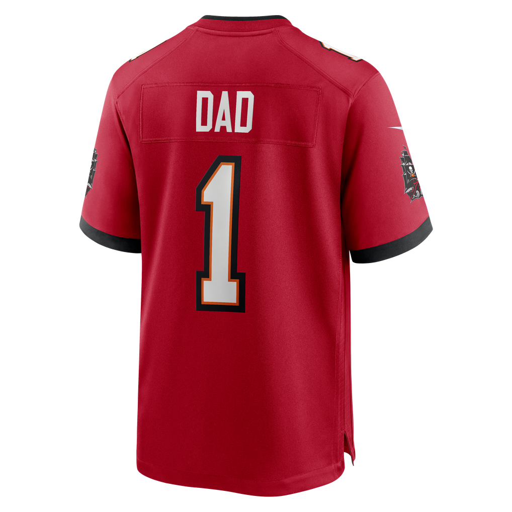 Men's Tampa Bay Buccaneers Number 1 Dad Red Game Jersey
