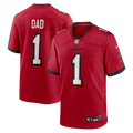 Men's Tampa Bay Buccaneers Number 1 Dad Red Game Jersey
